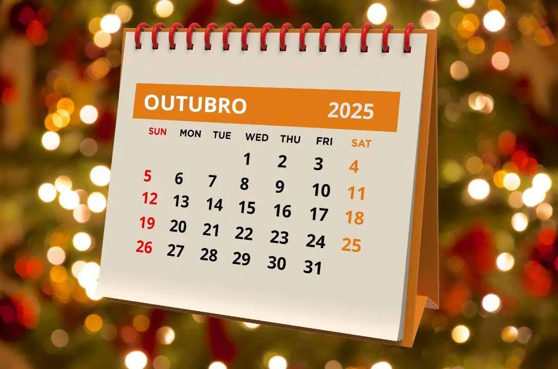 1 de outubro! Faltam 85 dias para o Natal e 91 para o Ano Novo