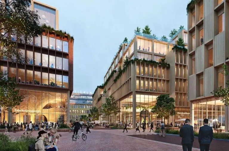 A incrível cidade de madeira que a Suécia vai construir