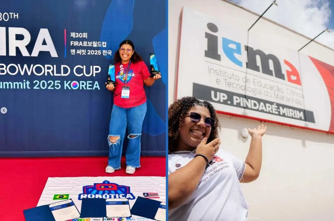 Brasileira de escola pública brilha no mundial de robótica