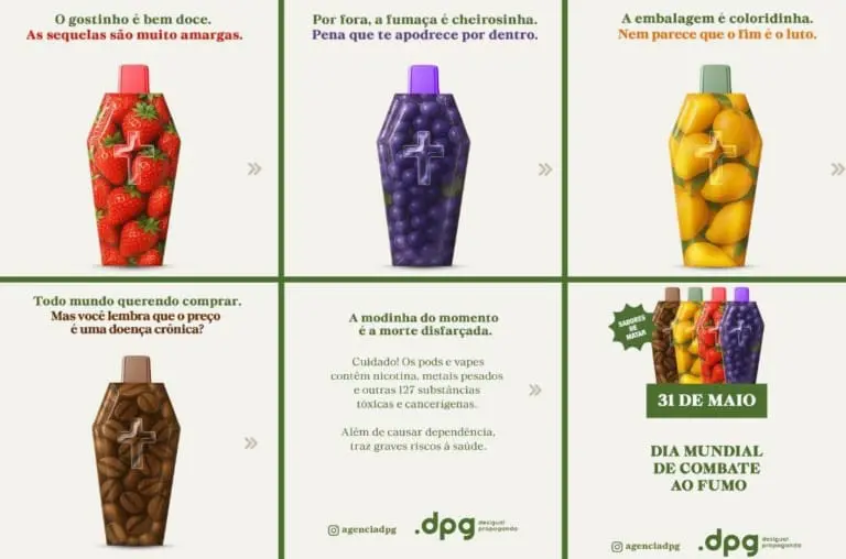 Cigarros eletrônicos. Parecem inofensivos, mas trazem sequelas irreversíveis.