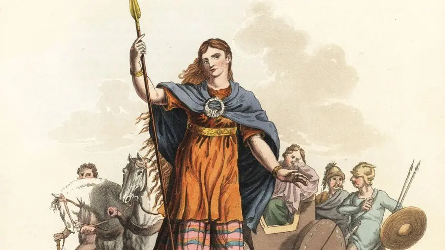 Mulheres que mudaram o mundo e fizeram história Essa líder era Boudica, rainha do povo iceno na atual Inglaterra.