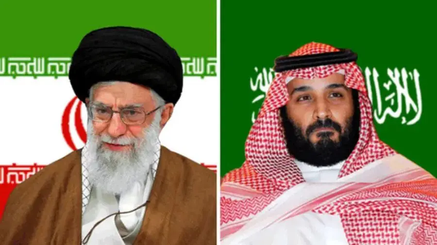O aiatol&aacute; Ali Khamenei, l&iacute;der do Ir&atilde;, e o pr&iacute;ncipe Mohammed bin Salman, pr&iacute;ncipe herdeiro da Ar&aacute;bia Saudita