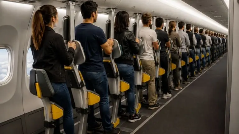 Companhias querem lançar aviões com passageiros em pé para reduzir passagens