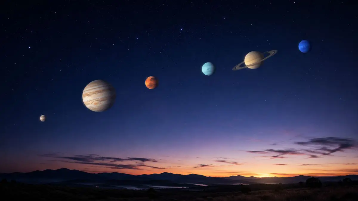 Olhe para o céu! 6 planetas estarão alinhados no dia 12 de agosto O alinhamento dos planetas acontece antes do amanhecer, enquanto as Perseidas favorecem as horas mais escuras da madrugada