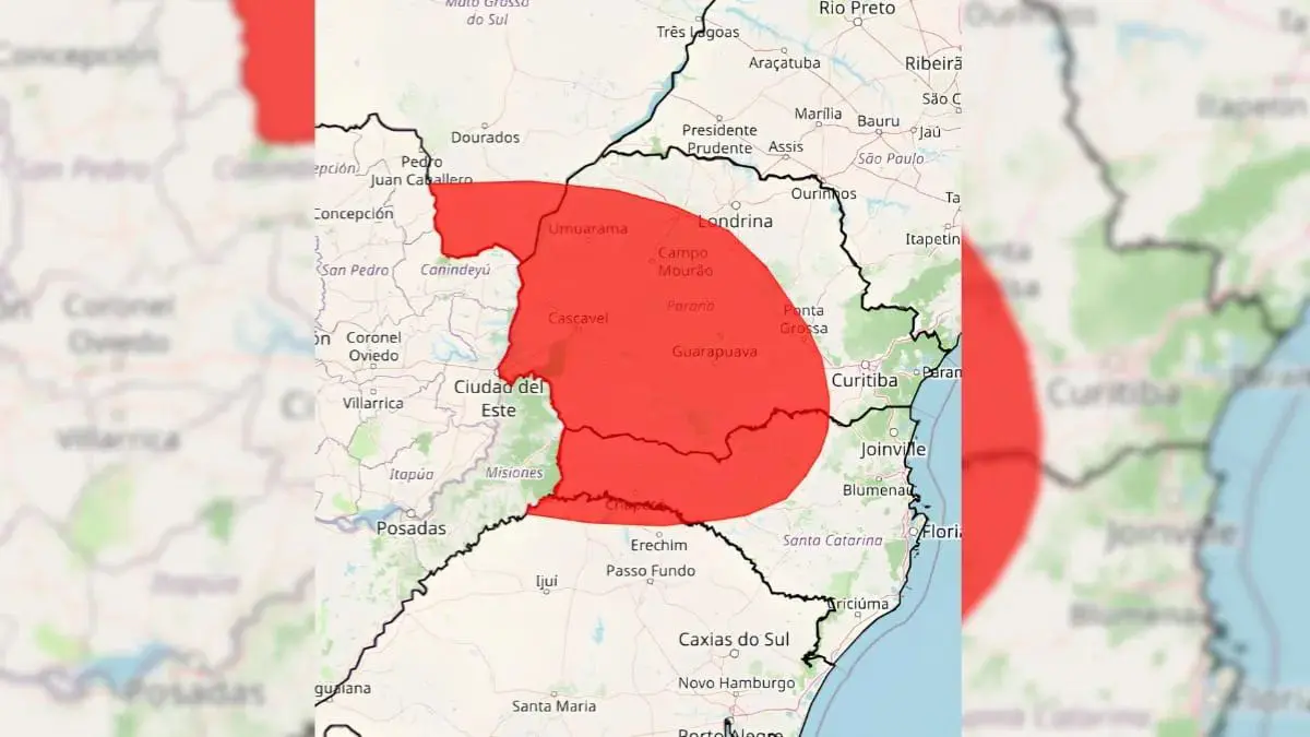 Alerta vermelho! Quatro estados têm risco de tornados e tempestades Paraná, extremo sul de Mato Grosso do Sul e regiões do sul e sudoeste de São Paulo aparecem entre as áreas que exigem maior atenção