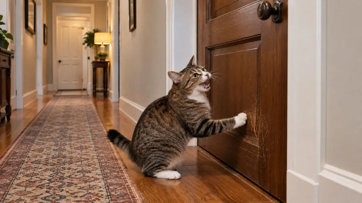 Por que gatos miam para abrir a porta, mas não entram quando você abre?