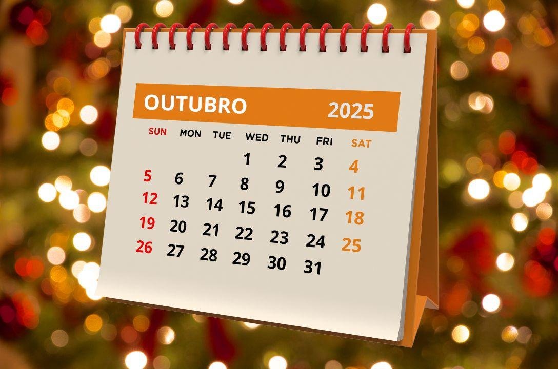 1 de outubro! Faltam 85 dias para o Natal e 91 para o Ano Novo