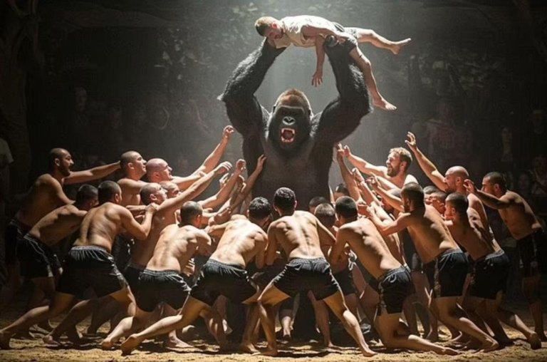 100 homens vs 1 gorila - quem venceria essa luta insana?