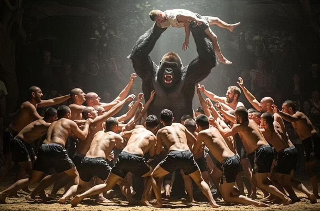 100 homens vs 1 gorila - quem venceria essa luta insana?