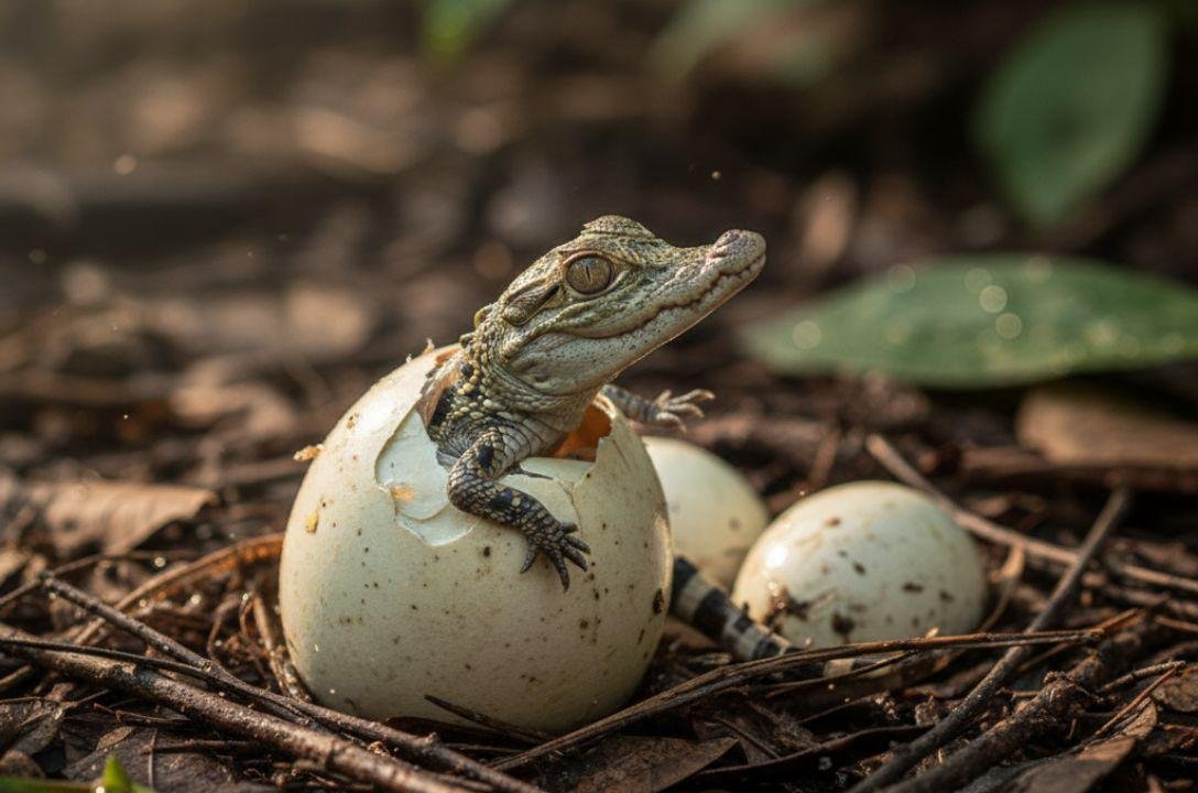 A crocodilo fêmea 'virgem' que gerou filhote sem macho