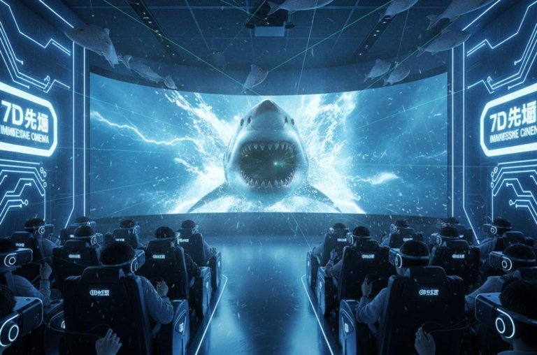 Salas de cinema 7D imersivas estão revolucionando a China