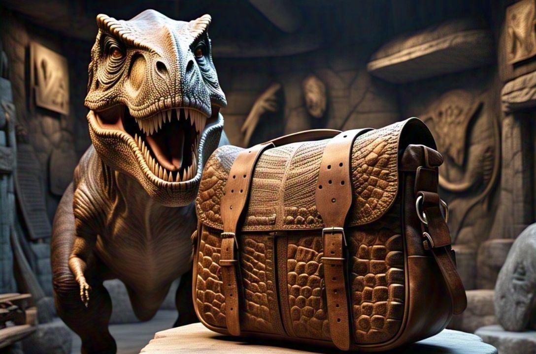 Bolsa feita com couro de T-Rex - Já imaginou isso?