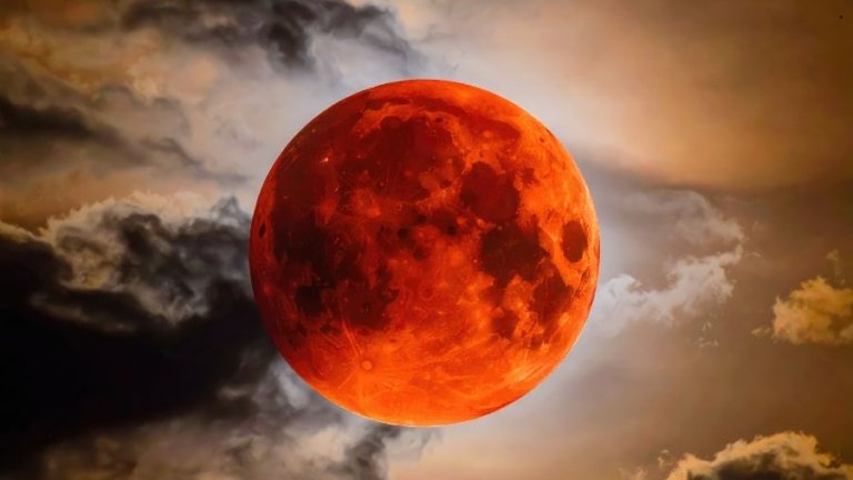 O termo “Lua de Sangue” é um nome popular dado ao eclipse lunar total