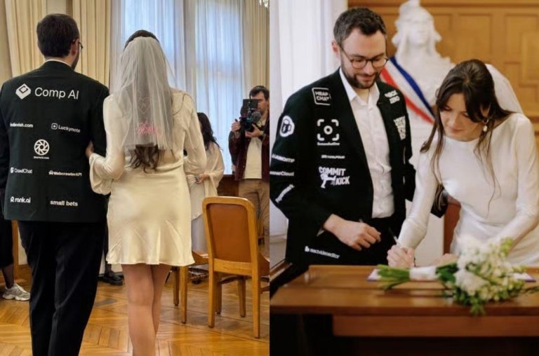 Noivo vende anúncios no terno para pagar o casamento