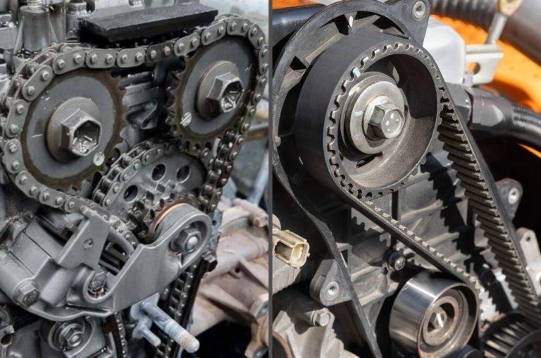 Qual é a diferença entre correia e corrente de comando?