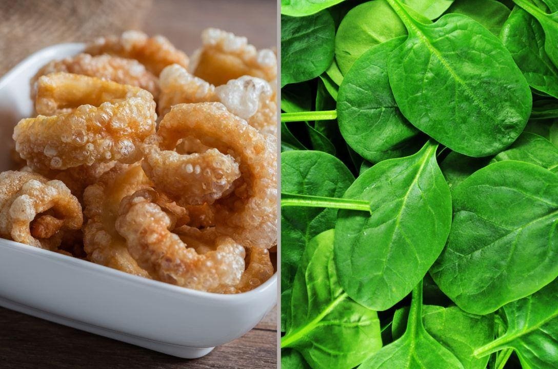 Torresmo mais nutritivo que espinafre? Veja o que a ciência diz