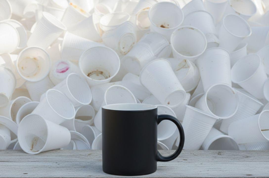 Um simples hábito que evita 500 copos plásticos por ano