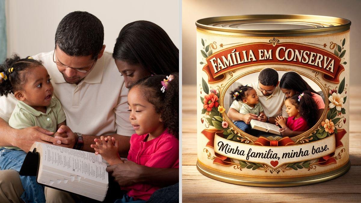 Veja como fazer a trend da lata "Família em Conserva" com IA