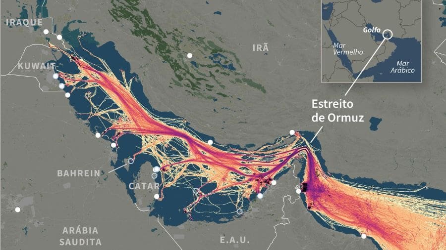 Grande parte da preocupa&ccedil;&atilde;o global est&aacute; concentrada em um ponto estrat&eacute;gico do mapa chamado Estreito de Ormuz.