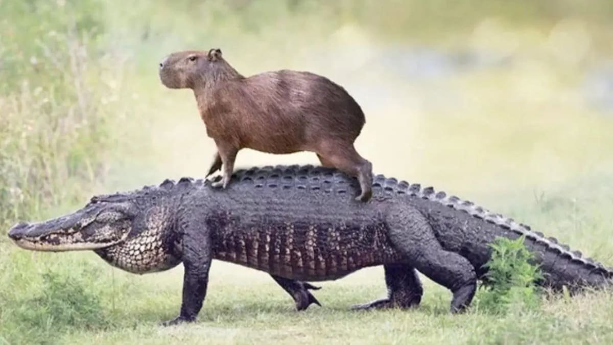 No caso da rela&ccedil;&atilde;o entre jacar&eacute;s e capivaras, essa equa&ccedil;&atilde;o nem sempre &eacute; favor&aacute;vel ao predador