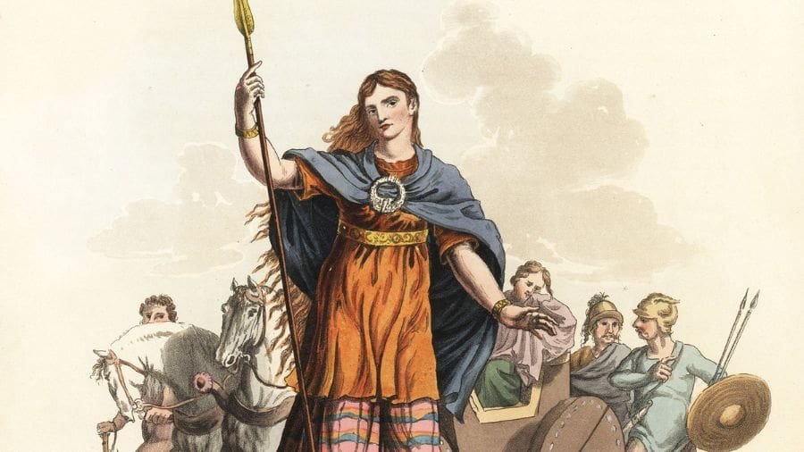 Essa l&iacute;der era Boudica, rainha do povo iceno na atual Inglaterra.