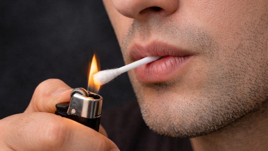 Quando algu&eacute;m decide fumar cotonete, est&aacute;, na pr&aacute;tica, inalando part&iacute;culas muito perigosas