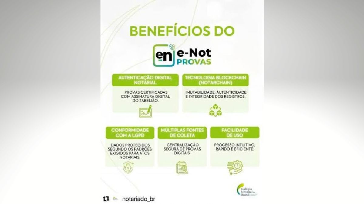 Eleitor pode usar o e-Not Provas para registrar promessas e cobrar políticos O e-Not Provas, serviço do Colégio Notarial do Brasil permite coletar e autenticar conteúdos publicados na internet
