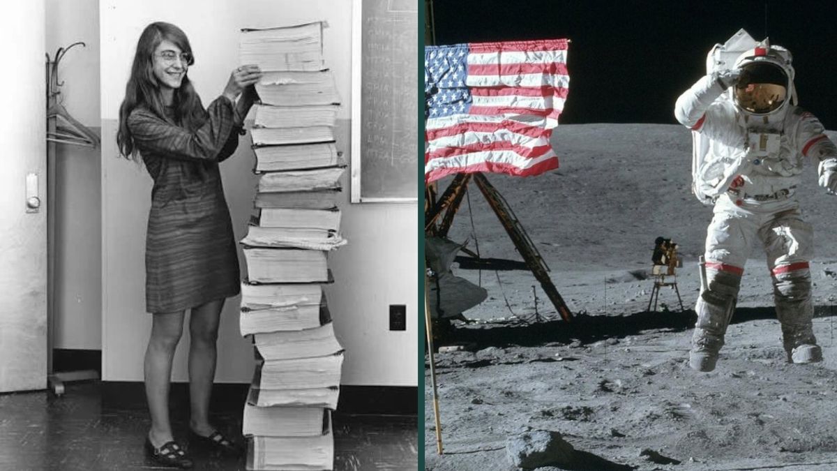 Já imaginou que Margaret Hamilton foi responsável por levar o homem à Lua? A chegada à Lua também dependeu de uma conquista menos visível: preparar um computador para continuar trabalhando quando surgissem problemas.